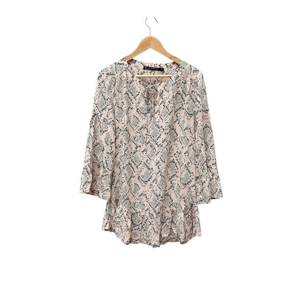 Vix Paula‎ Hermanny Nusa Ruffle Tunic Mini Dress Women’s Size Small - Picture 2 of 9